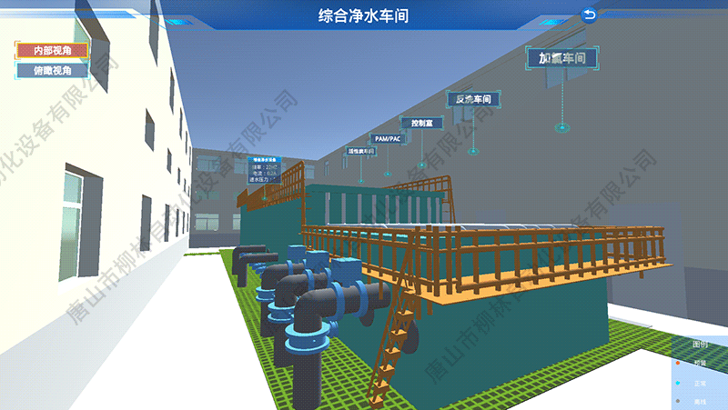 數字孿生綜合淨水車(chē)間界面2
