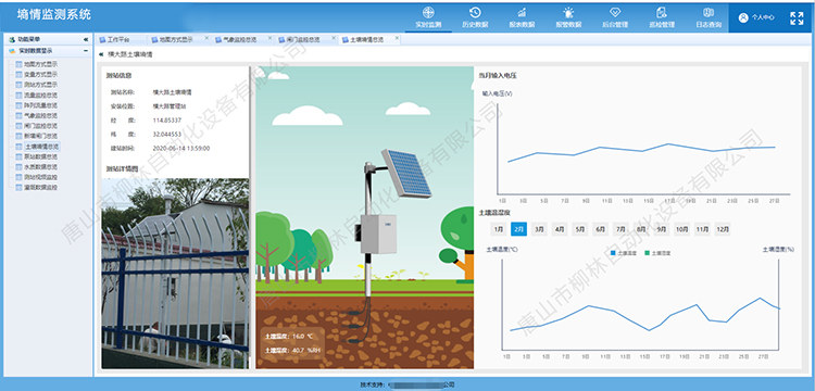 氣象墒情監測系統軟件界面